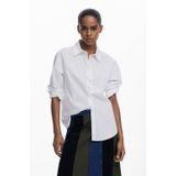 Desigual - A-lijn Midi-rok - Patchwork - Tailleband in Denim - Ritssluiting