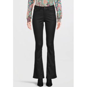 Il Dolce coated high waist flared jeans zwart