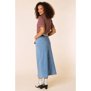 Ivy Beau midi rok medium blue denim