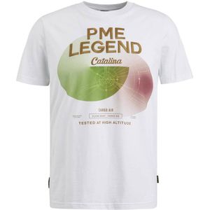 PME Legend regular fit T-shirt met printopdruk wit