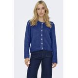 ONLY - ONLMAGGIE - Gebreid Vest - Blauw - Met Wol