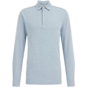 WE Fashion gemêleerde slim fit polo blue dust