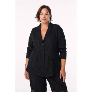 Zizzi kanten regular blazer zwart