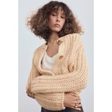 Mango gebreid vest beige