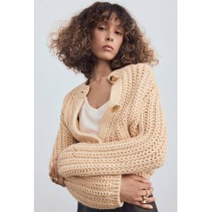 Mango gebreid vest beige