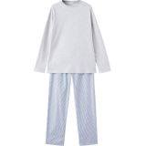 MANGO TEEN pyjama grijs/lichtblauw