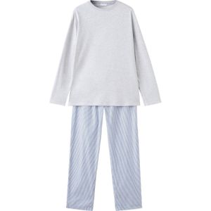 MANGO TEEN pyjama grijs/lichtblauw