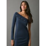 MANGO TEEN maxi jurk marineblauw