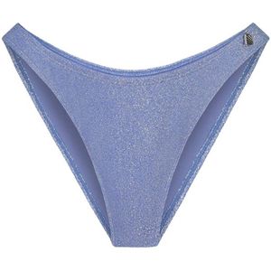 Beachlife high leg bikinibroekje met lurex lichtblauw