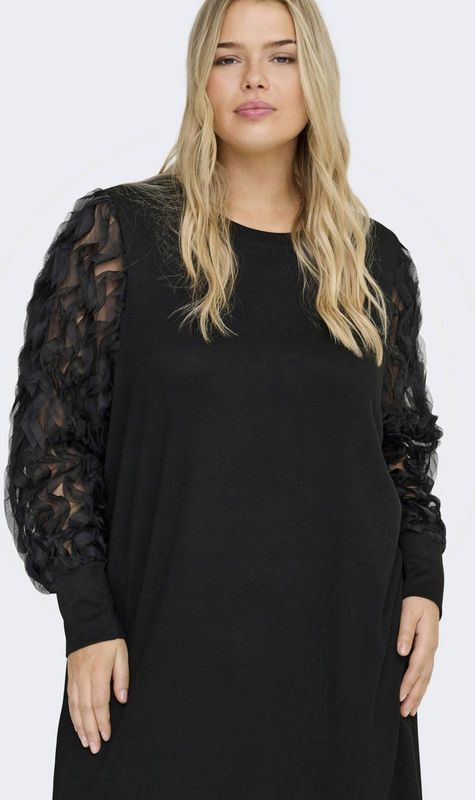 ONLY CARMAKOMA mini jurk zwart