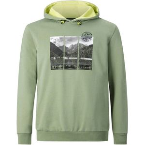 Jan Vanderstorm +FIT Collectie Hoodie JIRI Plus Size met Printopdruk Lichtgroen