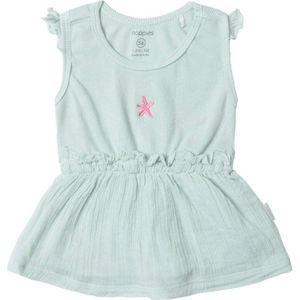 Noppies baby jurk met printopdruk en ruches mintgroen