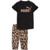 Puma T-shirt & legging Minicats Animal zwart/panterprint