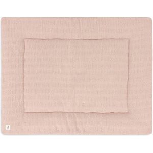 Jollein reversible boxkleed 75x95cm Grain Knit - Wild Rose