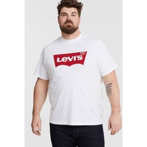 Levi's Big and Tall T-shirt met logo Plus Size wit