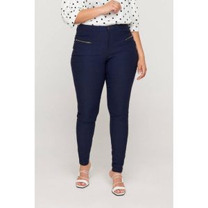 Zizzi high waist skinny tregging JEVA donkerblauw