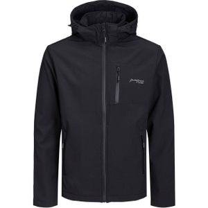 JACK & JONES PLUS SIZE softshell jas JJTYSON Plus Size met logo zwart