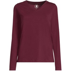 Anytime longsleeve V-hals bordeauxrood