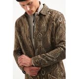 No Excess - Overshirt - Bruin - Lange Mouwen - Jacquard Detail