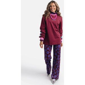 Ellastiek top donkerrood