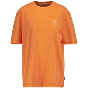 America Today T-shirt Eva met backprint oranje