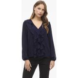 VILA - Blouse 'VIANE' - Donkerlila - Blouseshirt - Lange Mouw