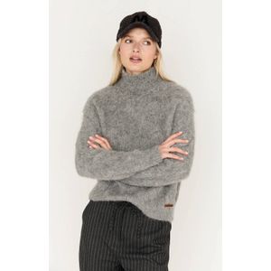 Moscow pullover met wol grijs melange