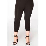 Yoek driekwart jersey legging zwart