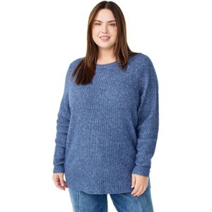 Zizzi gebreide trui blauw