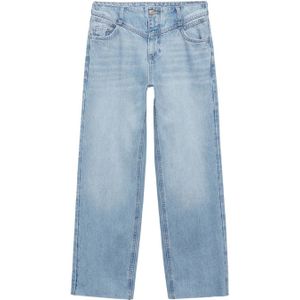 MANGO TEENS high waist loose fit jeans changeant blauw