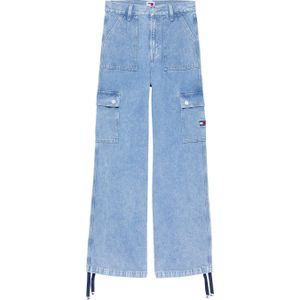 Tommy Jeans high waist cargo jeans light blue denim