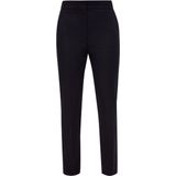 s.Oliver BLACK LABEL cropped slim fit pantalon donkerblauw