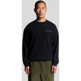 Lyle & Scott - Script Brush Back Crew Neck Sweatshirt - Donkerblauw - Hoodie
