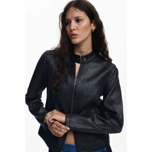 Desigual - Zwarte Damesjas - Avant-Garde Spirit - Leren Jassen