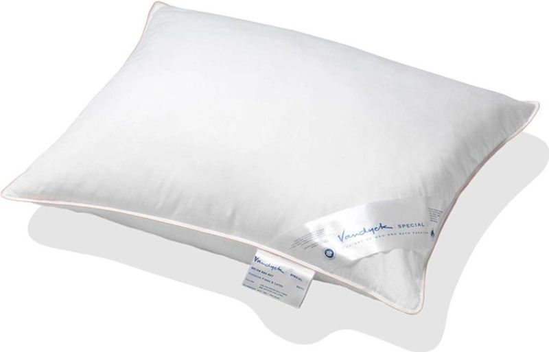 Vandyck synthetisch hoofdkussen stevig (Crushed Latex Zalm) (60x70 cm)