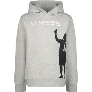 Messi hoodie Silhouette met printopdruk grijs melange