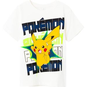 NAME IT KIDS Pokemon T-shirt NKMMACI met printopdruk wit