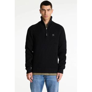 CHASIN' - Oliver Half Zip - Trui - Zwart - Schipperstruien