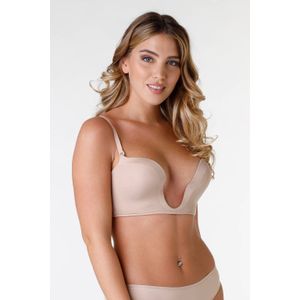 Wonderbra voorgevormde push-up bh Ultimate Plunge beige