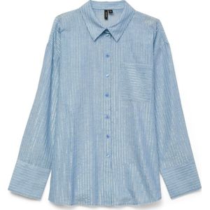 VERO MODA blouse lichtblauw met lurex