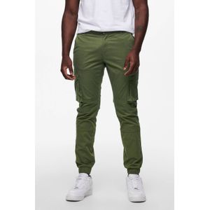 ONLY & SONS tapered fit broek ONSCAM STAGE olive night