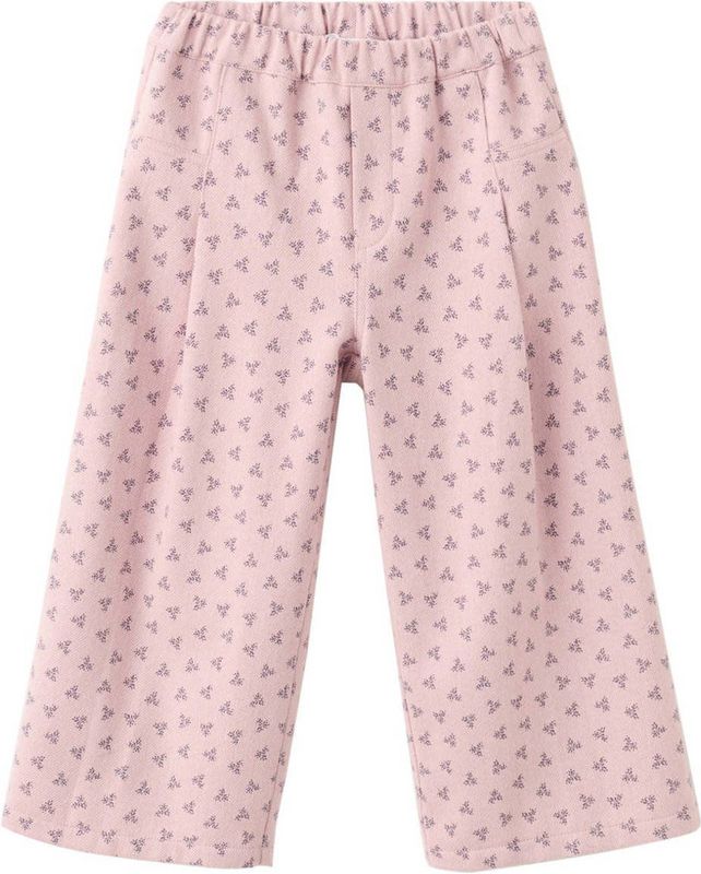 Mango Kids gebloemde casual broek roze