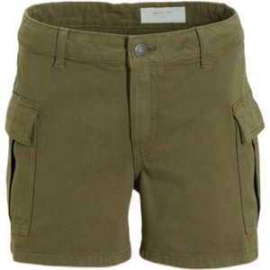 NOISY MAY low waist regular fit cargo short NMSMILEY donkergroen