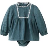 Mango Kids jurk + bloomer donkergroen