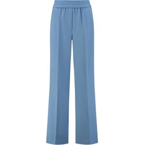 Fifth House x Chantal Janzen high waist straight fit pantalon Avril blauw