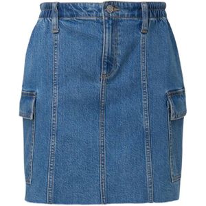 Q/S by s.Oliver cargo rok medium blue denim