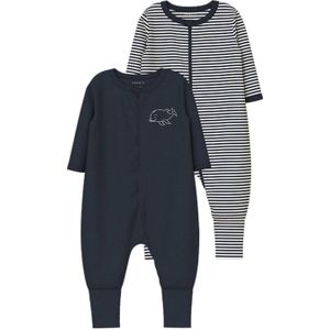 NAME IT BABY pyjama - set van 2 donkerblauw/wit