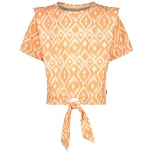 Vingino top Hamma met all over print licht neonoranje