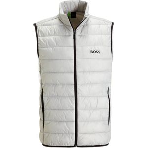 BOSS bodywarmer met logo light/pastel grey