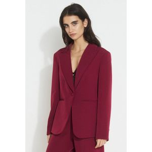Ruby getailleerde blazer bordeauxrood